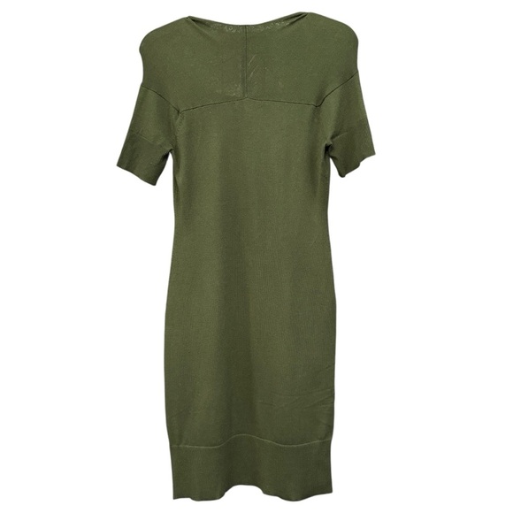 Banana Republic Olive Silk-Cashmere Blend Knit Dress | Small - Picture 2 of 5